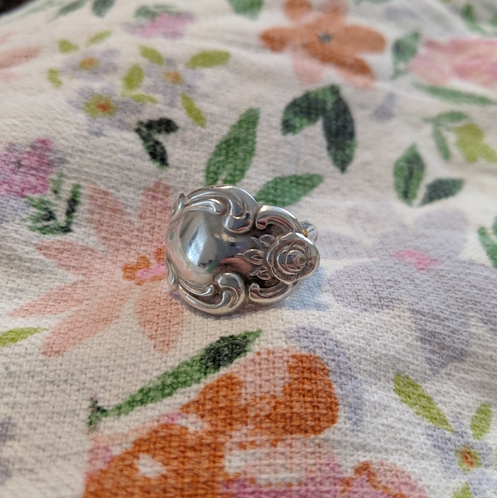 Beethoven Spoon Ring Sterling Silver Plated